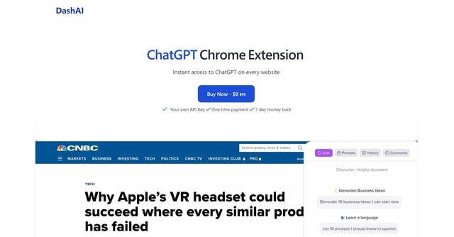 DashAI | DashAI is a Chrome extension that grants instant access to ChatGPT