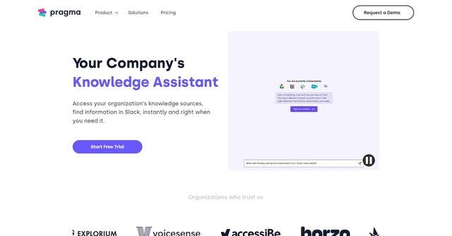 Pragma | Your Company's Knowledge Assistant