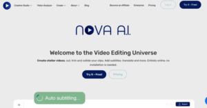 Nova AI | Nova AI. Creative studio is designed to make video editing simple for you