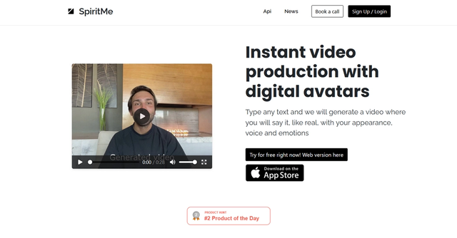 SpiritMe | Instant video production with digital avatars