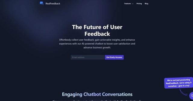 RealFeedback | Chatbot for website feedback.
