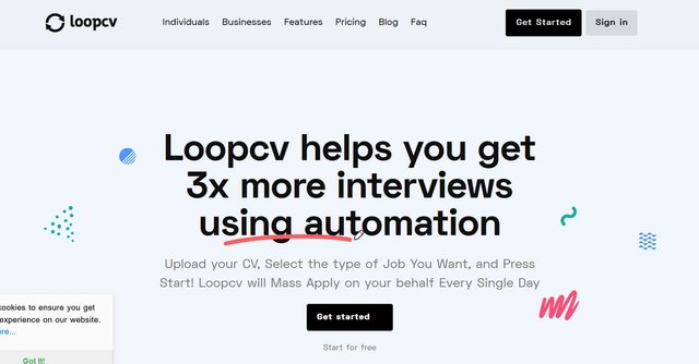 Loopcv | automates the job search & application process