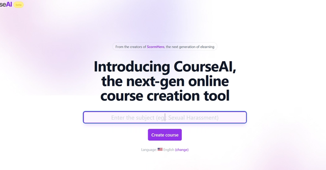 CourseAI | The next-gen online course creation tool