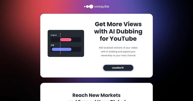 Voxqube | Voxqube: AI-powered dubbing service for YouTube videos.