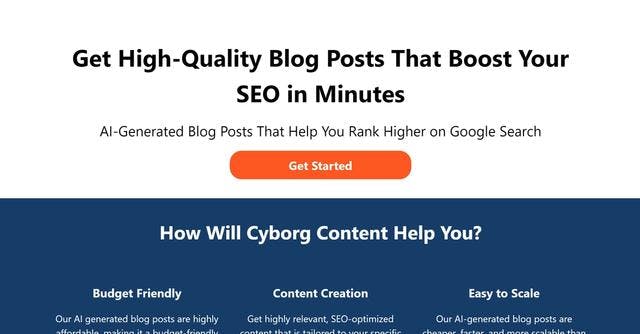 Cyborg Content | Generated SEO blog posts.