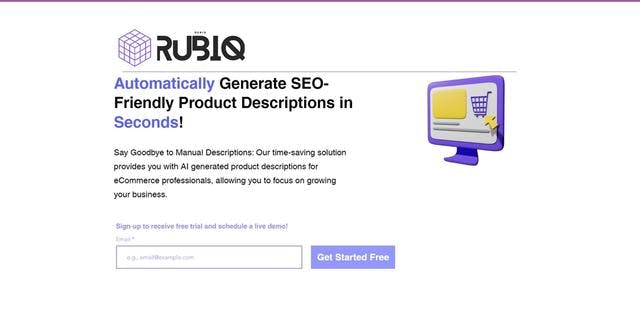 Rubiq | Automatically Generate SEO-Friendly Product Descriptions from Image in Seconds!