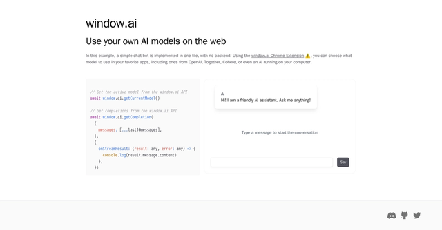 Window.ai | Use your own AI models on the web.