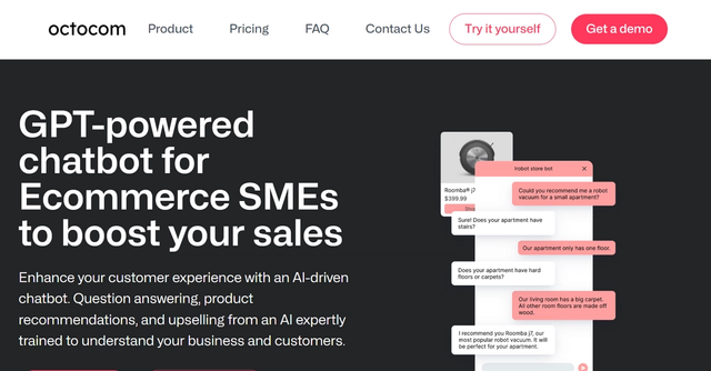 Octocom | Personalized eCommerce recommendations chatbot.