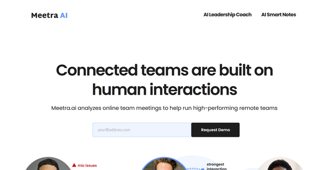 MeetraAI | Analyzes online team meetings to boost productivity