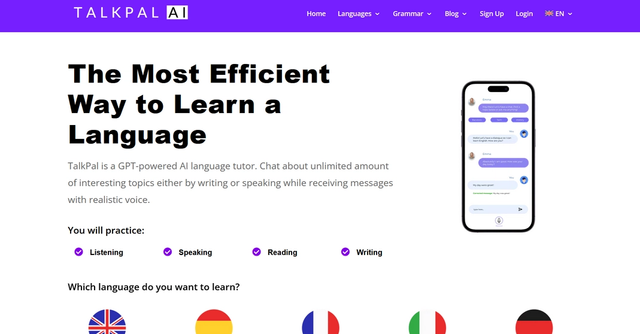 TalkPal | TalkPal is The Most Efficient Way to Learn a Language Using AI