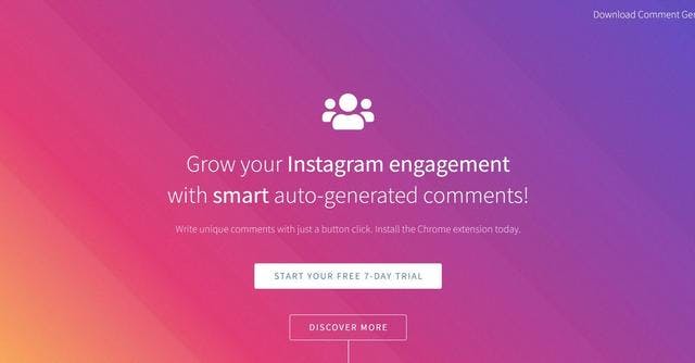 Comment Generator | Generate customized Instagram comments.