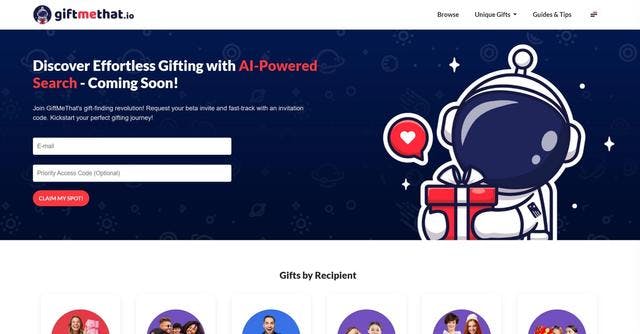 Giftmethat | Revolutionizing Gift-Giving : GiftMeThat's AI-Powered Platform