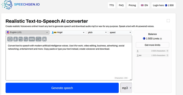 SpeechGen | The Ultimate Text-to-Speech Solution!