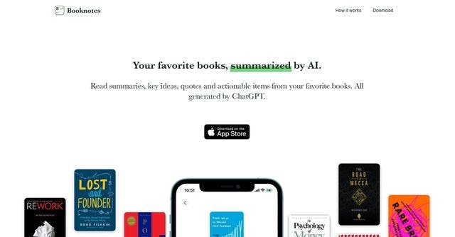 Booknotes | Speeds up book learning through summaries.