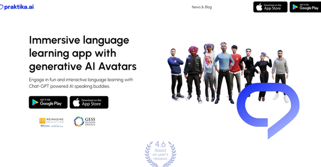 Praktika ai | Immersive language learning app with generative AI Avatars