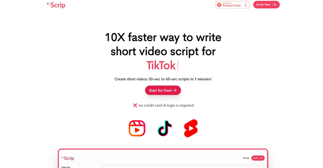 Scrip AI | 30 sec short video AI script for IG Reel