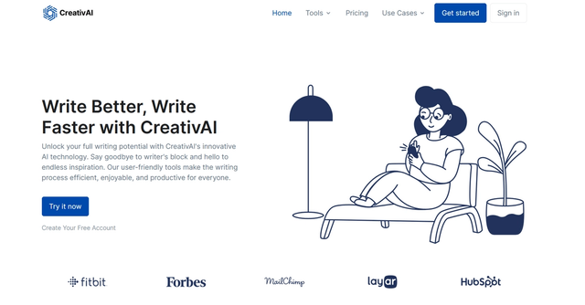 CreativAI | Helps you create content within seconds.