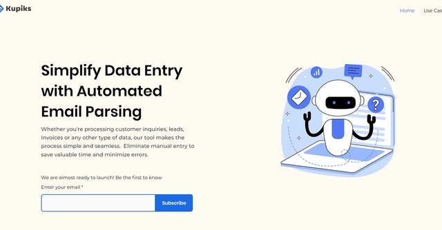 Kupiks | Efficient data entry through parsed emails.