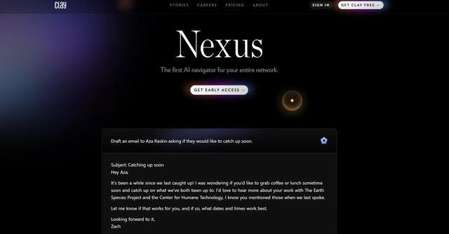 Nexus - Clay | The first AI navigator for your entire network