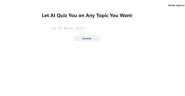 AIQuizMe | Generate varied-topic quizzes.