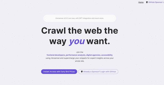 Horseman | Configurable web crawler with GPT integration.