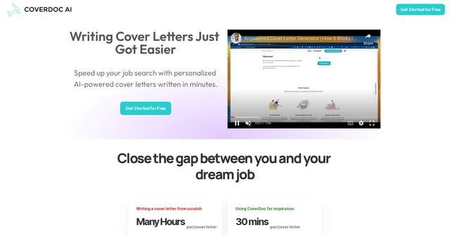 CoverDoc.ai | Become a better job seeker with AI-inspired