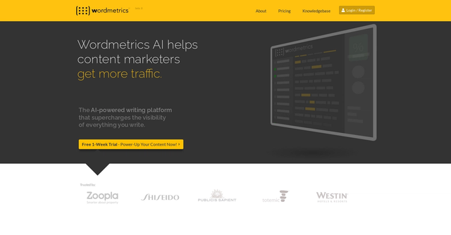 Wordmetrics | Wordmetrics AI helps content marketers get more traffic.