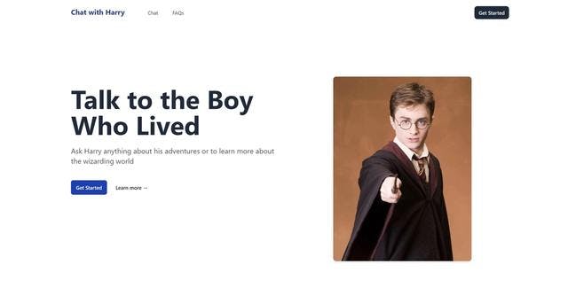 Chatwithfiction | Conversing with Harry Potter.