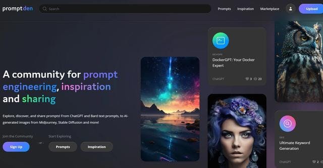 PromptDen | Online community for AI prompting enthusiasts to connect