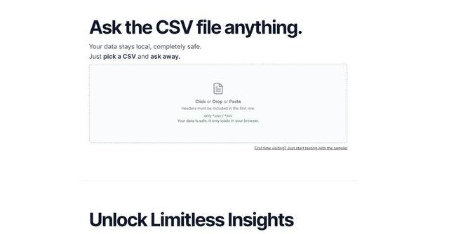 AskCSV | Analyzed insights from CSV files.