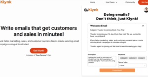 Klynk | AI-powered tool for creating customizable and data-driven email campaigns designed for GTM teams