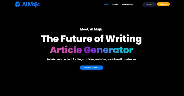 AI Majic | Let AI create content for blogs