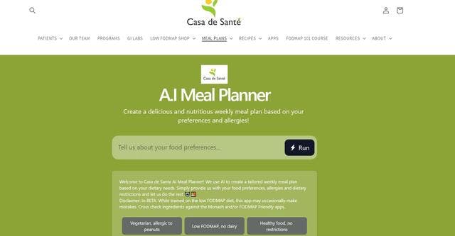 AI Meal Planner | Create a delicious and nutritious weekly meal plan based on your preferences and allergies!