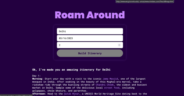 Roamaround | Friendly AI Travel Planner