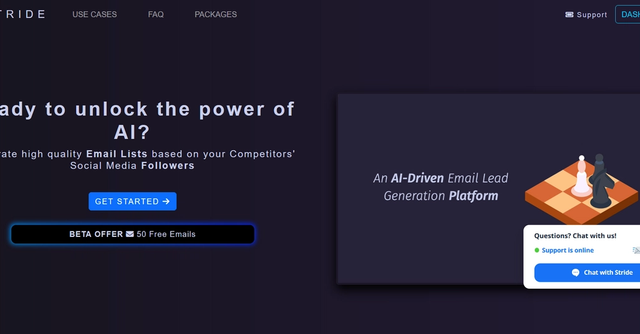 Stride | Generate high quality email lists based on your competitors' social media followers.