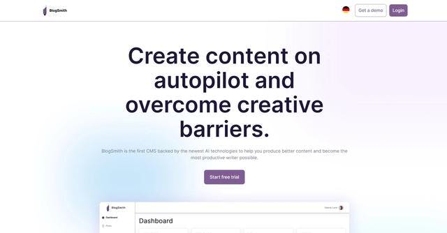 Blog Smith | Cloud-based CMS for content creation and optimization.