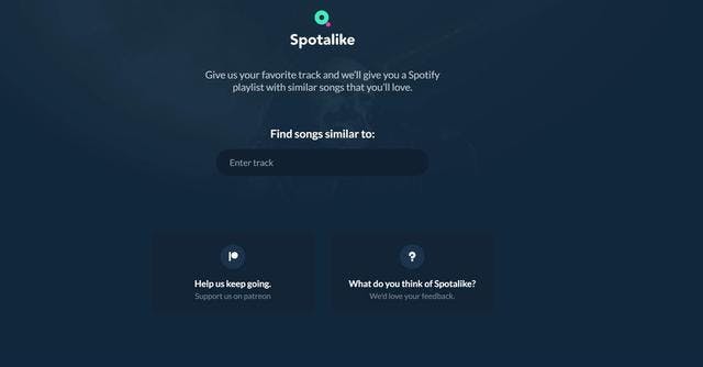 Spot A Like | Generate a personalized Spotify playlist based on your favorite songs or artists
