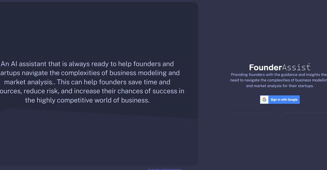 FounderAssist | An assistant for Startup Founders