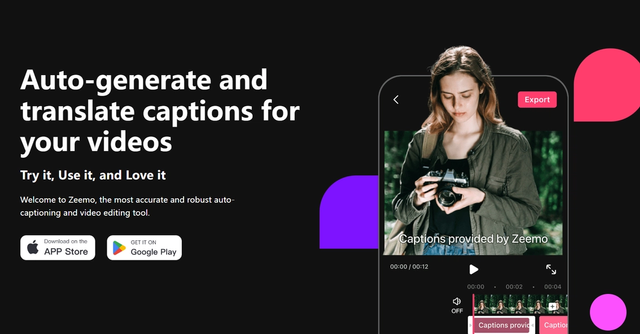 Zeemo | Auto-generate and translate captions for your videos.