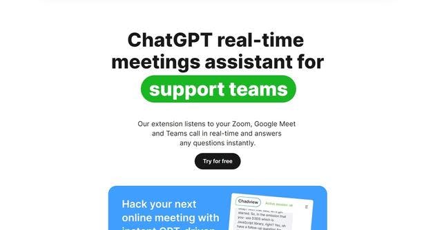 Chadview | AI-powered real-time meetings assistant for technical job interviews