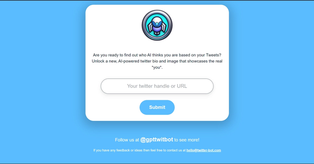 Gpt twit-bot | Find out who AI thinks you are based on your Tweets