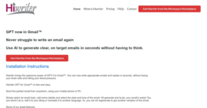 Hiwriter GPT for Gmail | Your emails will now write themselves. Use OpenAI's GPT-3 to generate appropriate emails quickly and effortlessly