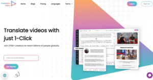 Translate.video | Translates videos using AI to 75+ languages with just 1-click