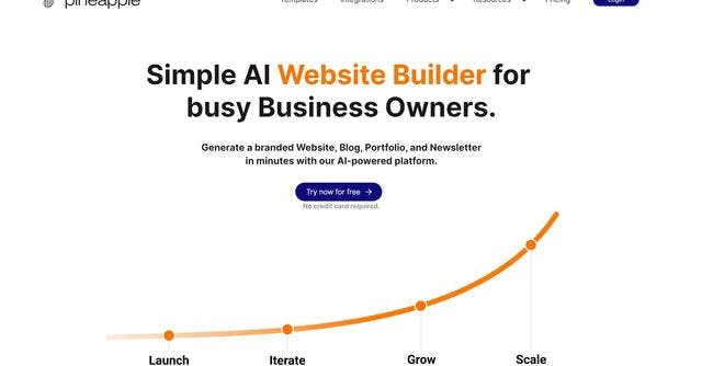 Pineapple Builder | A Simple AI Website Builder for busy business owners to create branded websites