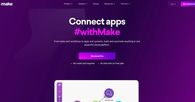 Make | A powerful visual platform for building and automating anything across tasks