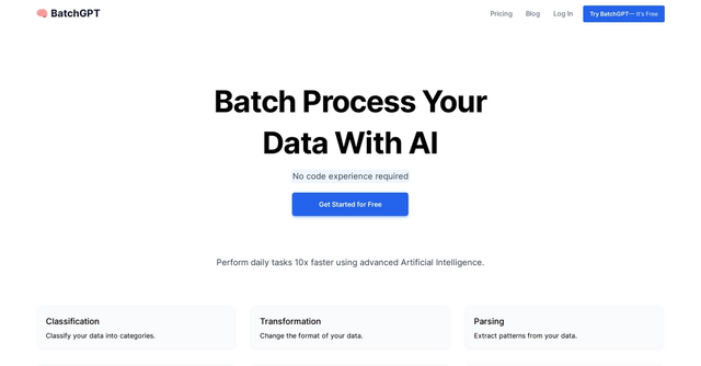 Batch GPT | Batch Process Your Data With AI