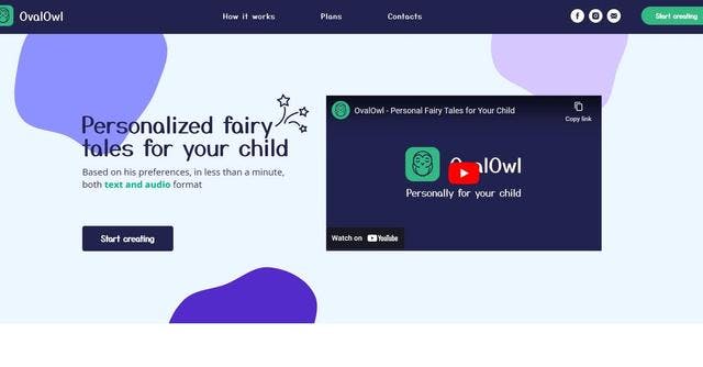 OvalOwl | Custom audio fairy tales for kids with personalized plot