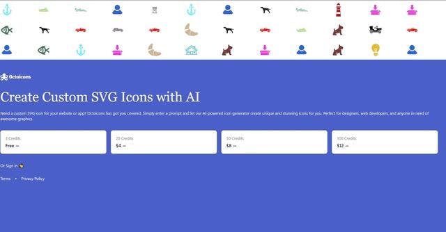 Octoicons | Create Custom SVG Icons with AI.