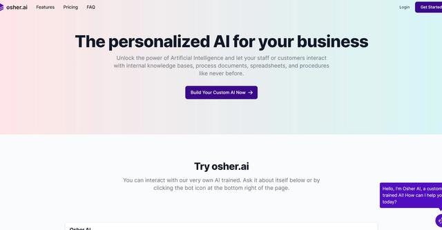 Osher.ai | osher.ai lets you build and deploy custom AIs for your business