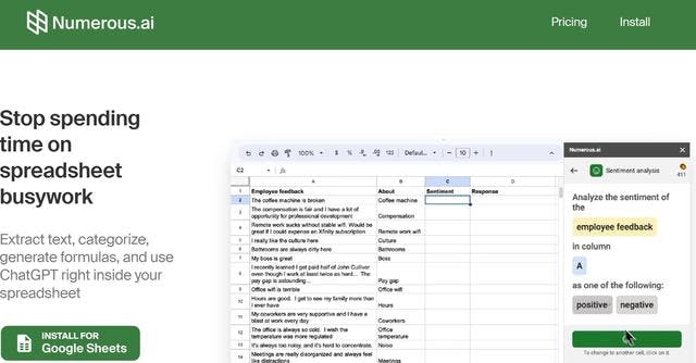 Numerous.ai | AI-powered spreadsheet tool for automation and efficiency.